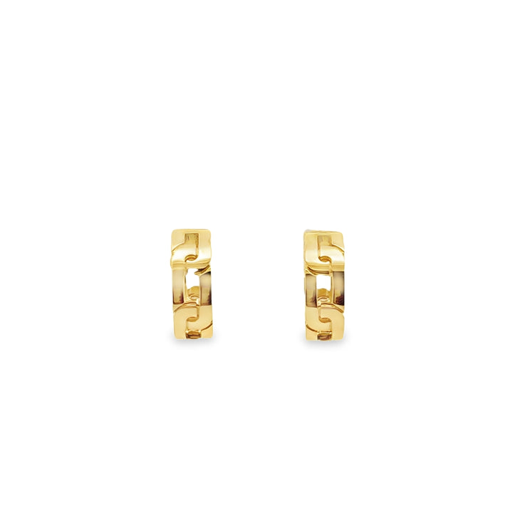 18K Yellow Gold Navarra Huggie Hoop Earrings (Small)