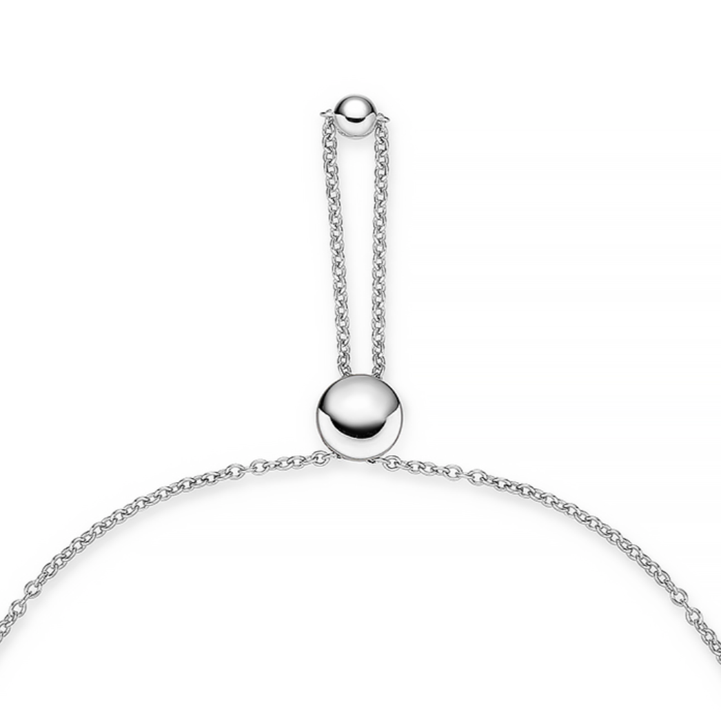 18K White Gold Diamond Cadence Graduated Bolo Bracelet (Large)