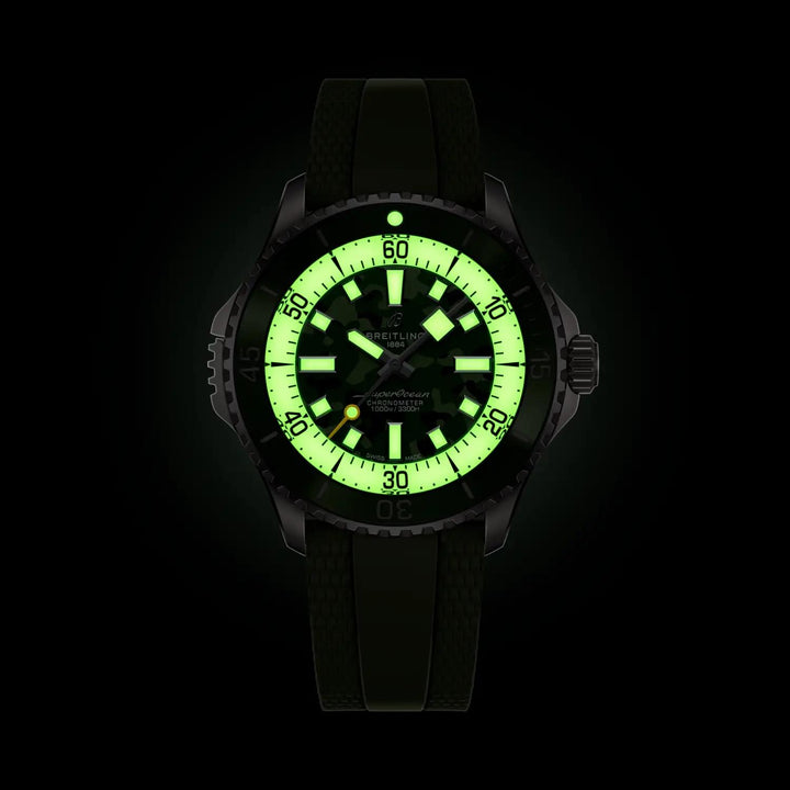 Superocean Super Diver Camo Green Automatic 46MM Watch