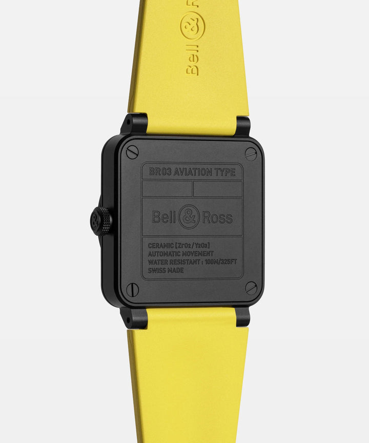 BR 03A Yellow Helipad Automatic 41MM Watch