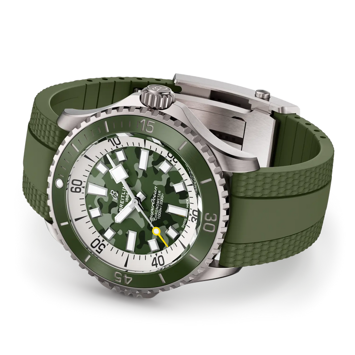 Superocean Super Diver Camo Green Automatic 46MM Watch