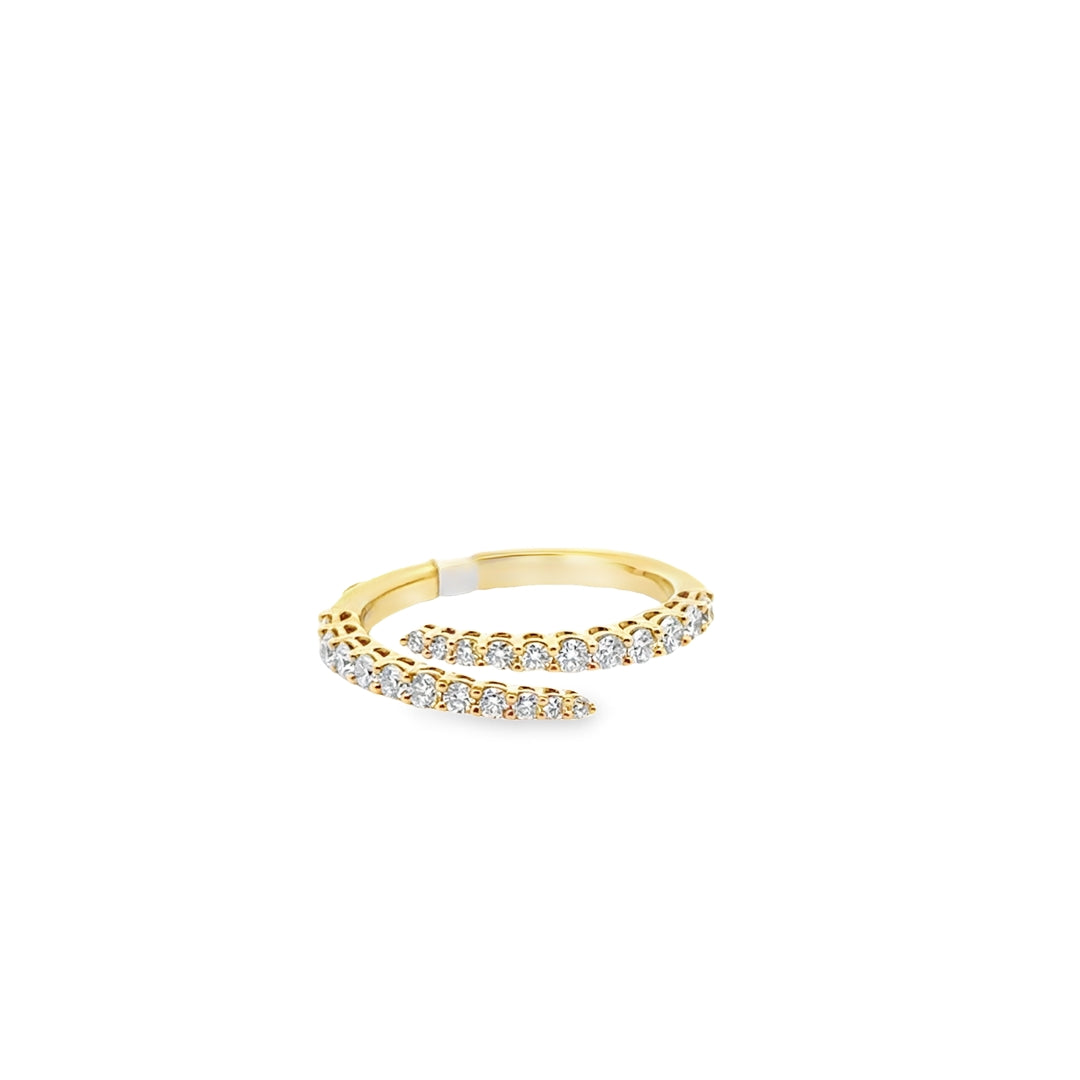 18K Yellow Gold Diamond Identity Ring