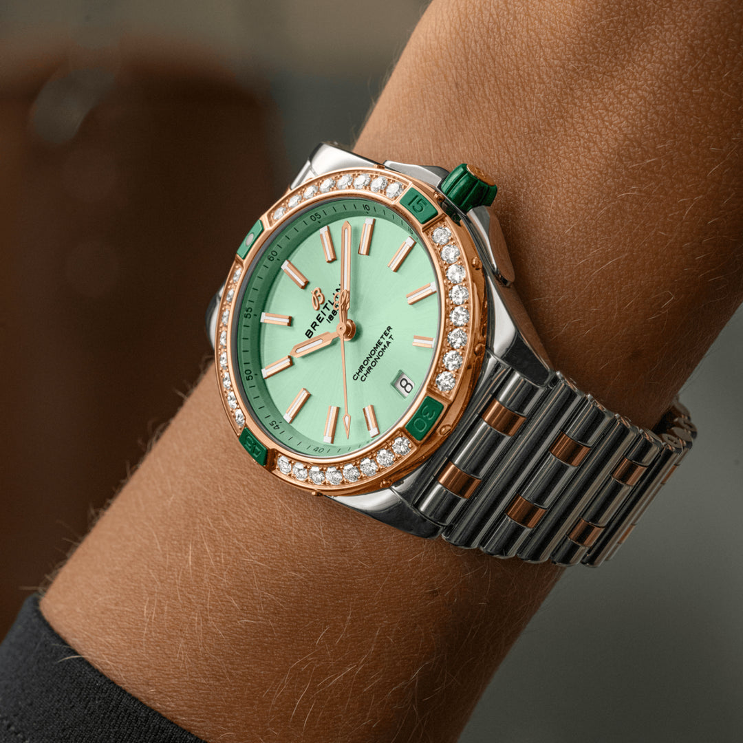 Super Chronomat Two-Tone Green Automatic 38MM Watch
