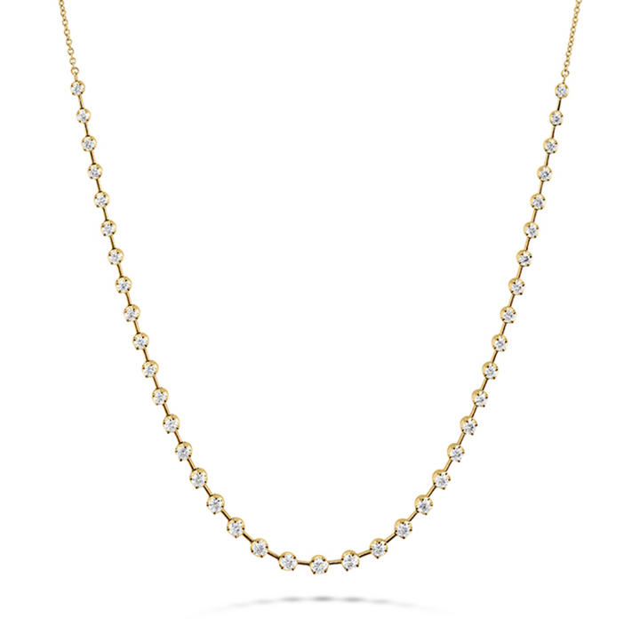 18K Yellow Gold Diamond Serena Half Station Necklace