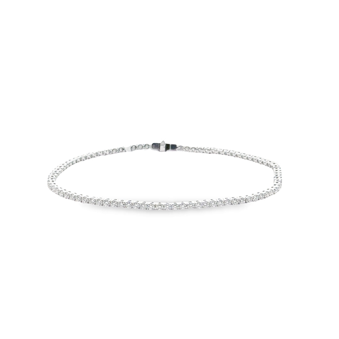 18K White Gold Diamond Tennis Bracelet