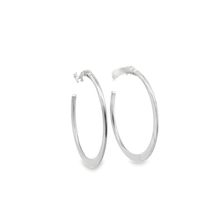 Sterling Silver Cresent Moon Hoop Earrings