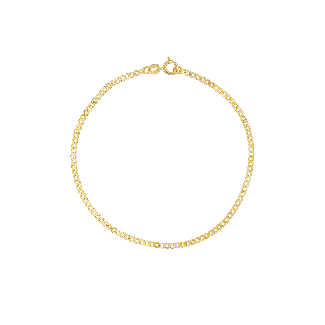 14K Yellow Gold Curb Chain Bracelet