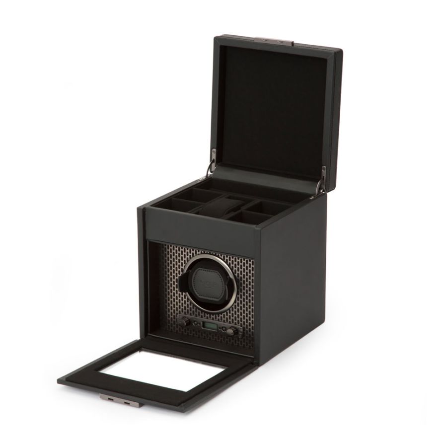 Axis Single Watch Winder In Powder Coat With Storage