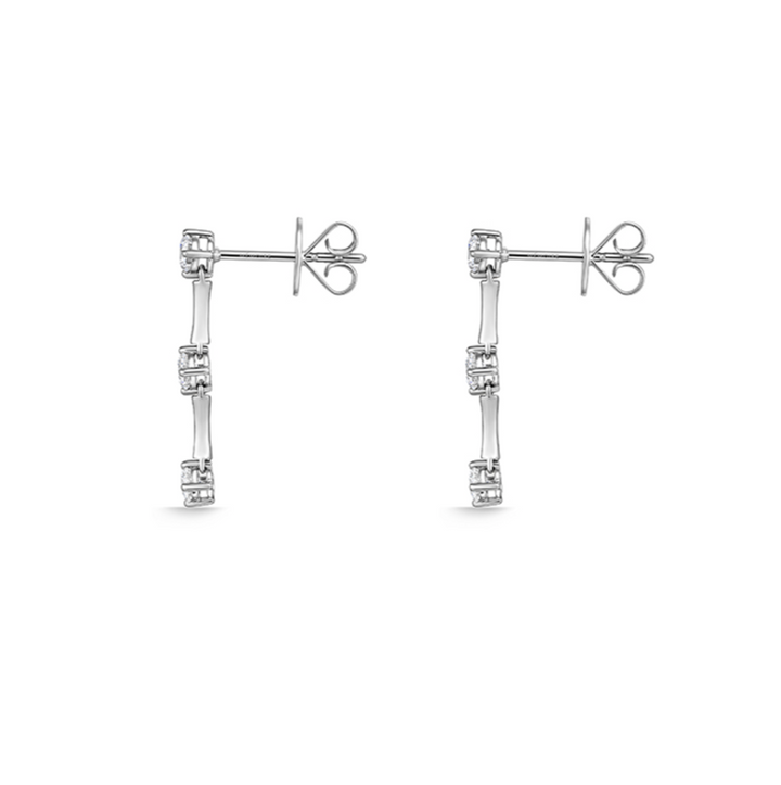 18K White Gold Diamond Serena Drop Earrings