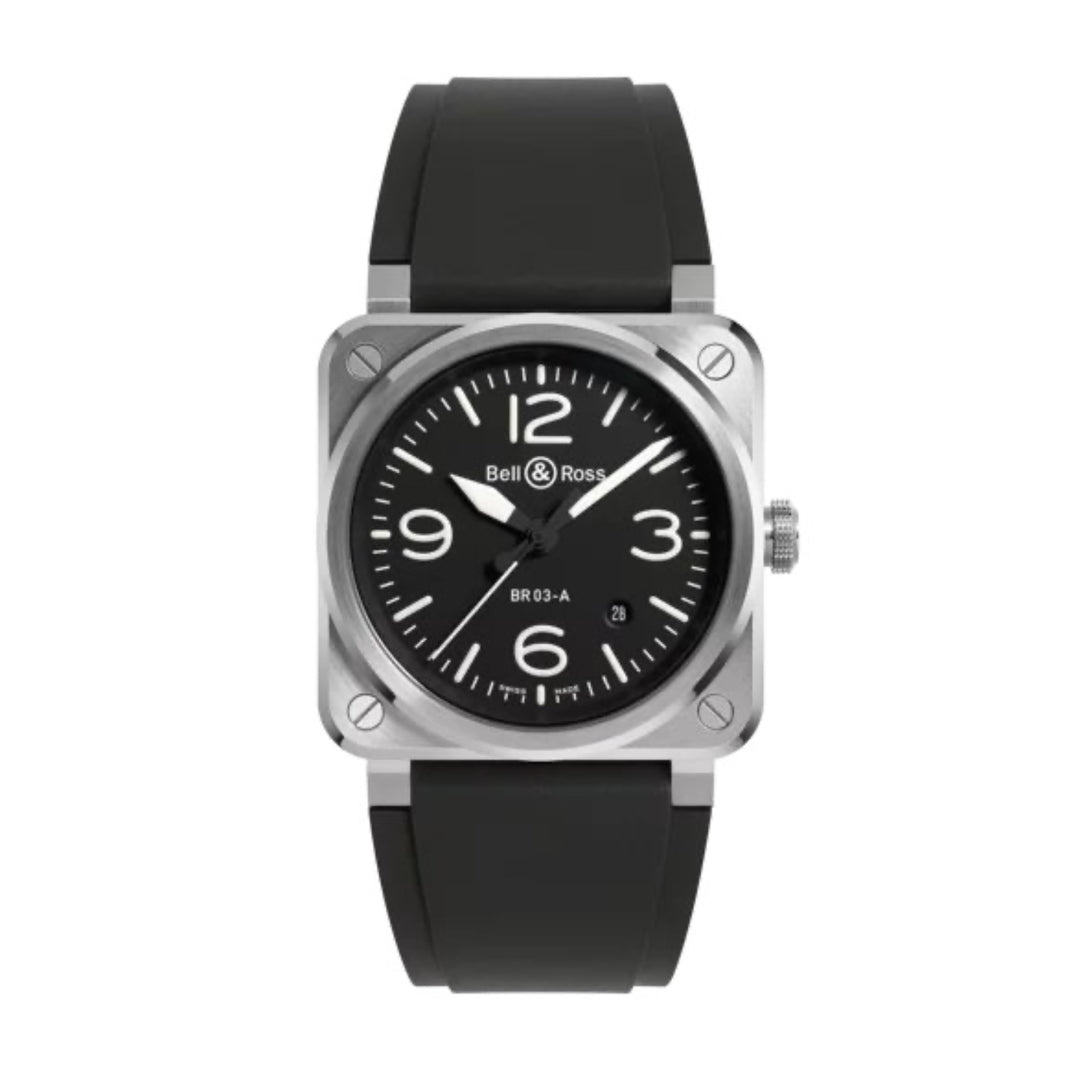 BR 03 Black Steel Automatic 41MM Watch