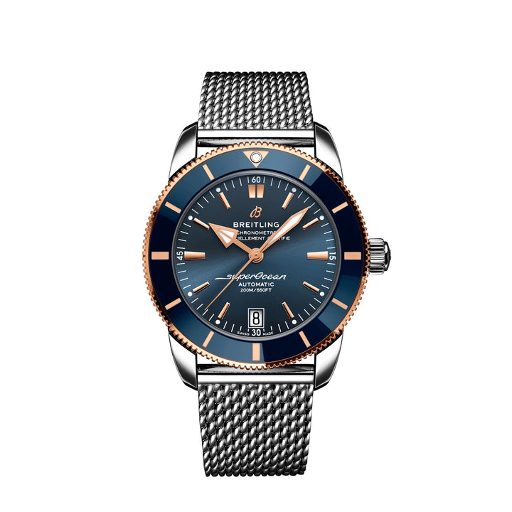 Superocean Herritage B20 Rose Gold Blue Automatic 42MM Watch