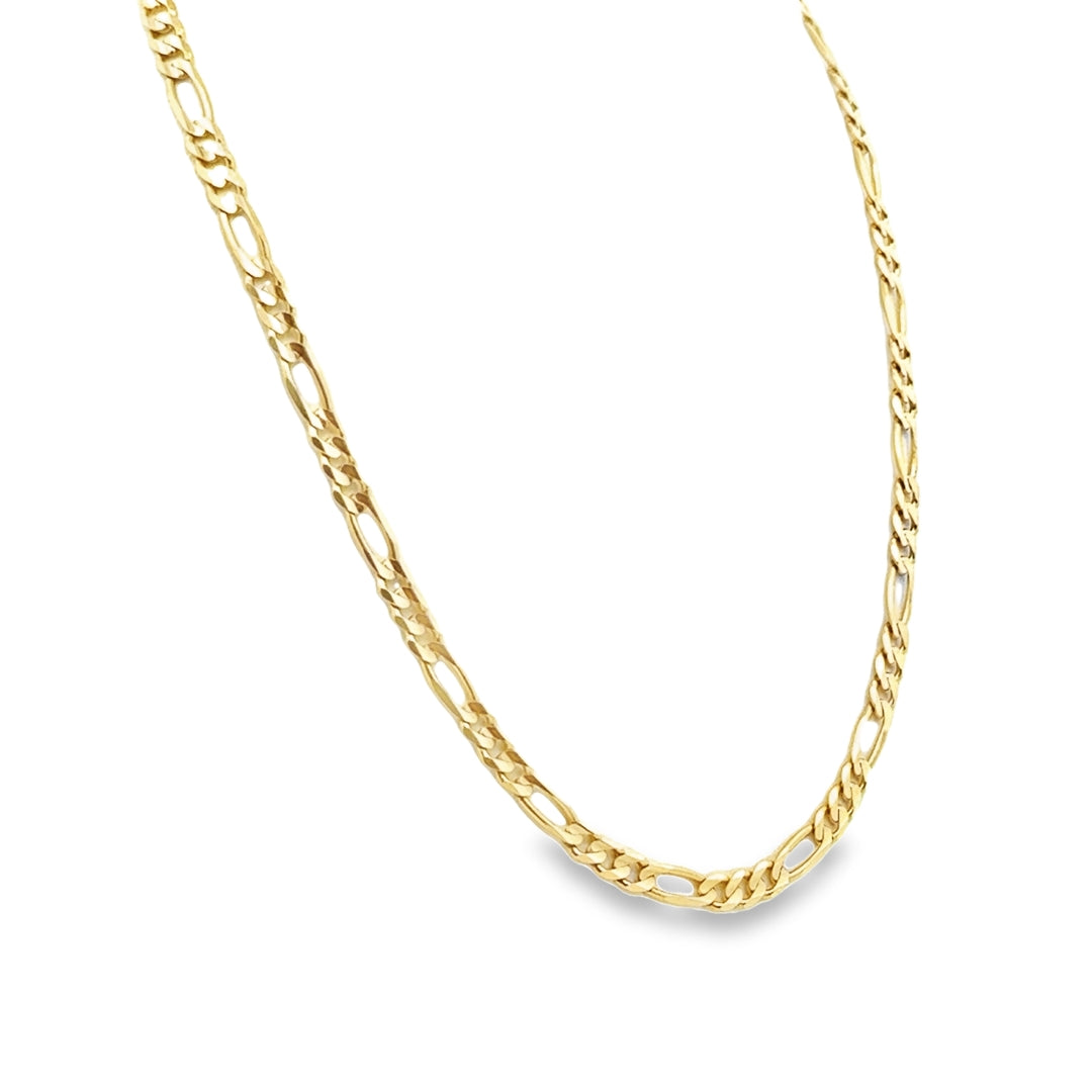 14K Yellow Gold 24" Figaro Chain