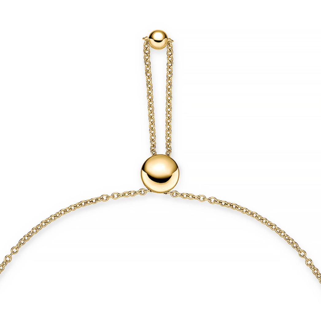 18K Yellow Gold Diamond Cadence Graduated Bolo Bracelet