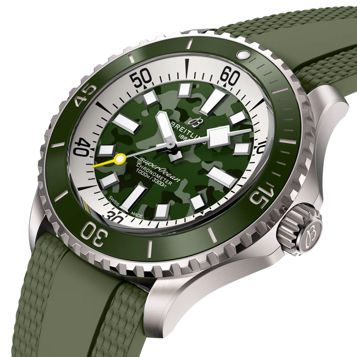Superocean Super Diver Camo Green Automatic 46MM Watch