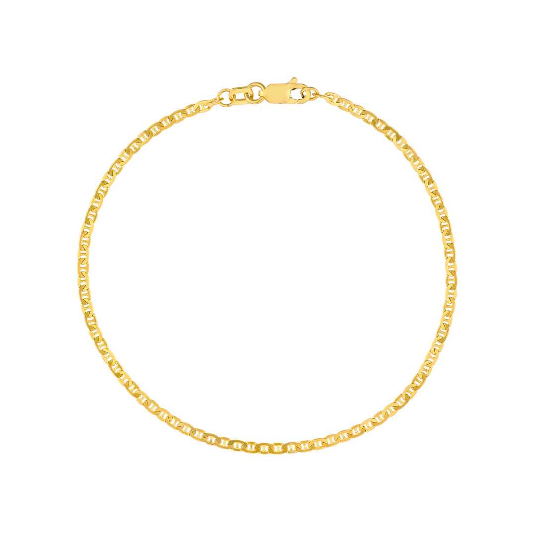 14K Yellow Gold Mariner Chain Bracelet