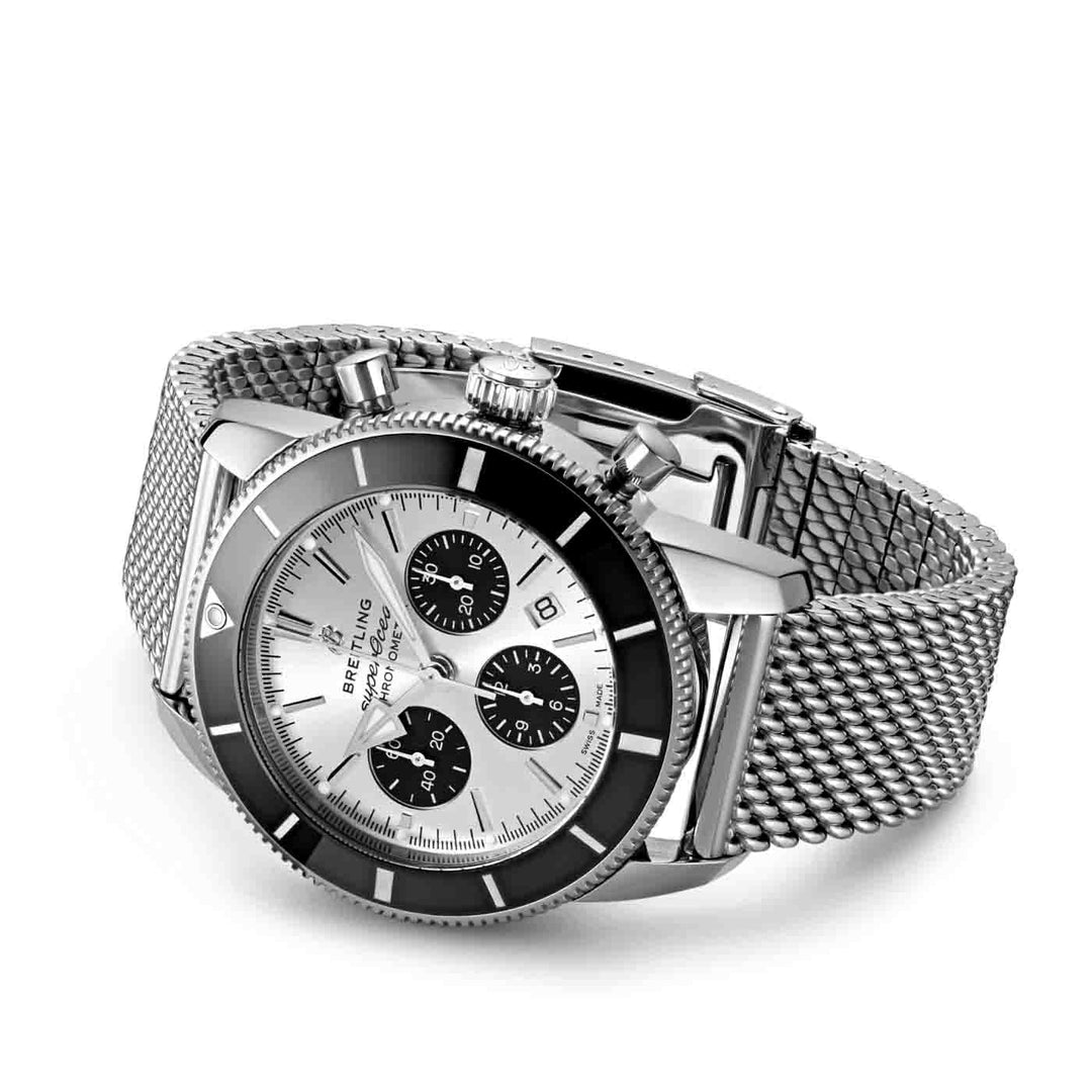 Superocean Herritage B01 Silver Automatic Chronograph 44MM Watch