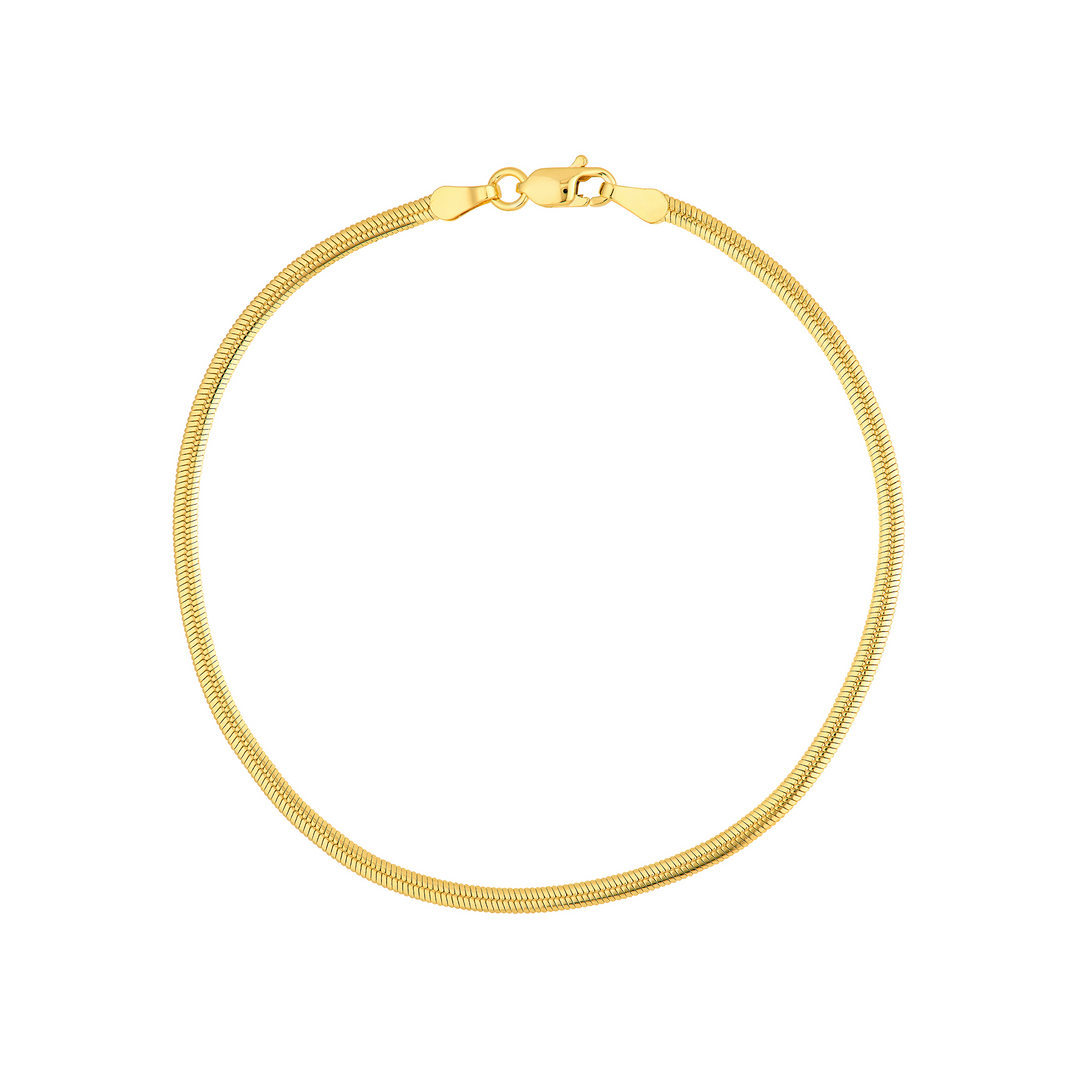 14K Yellow Gold Snake Chain Bracelet