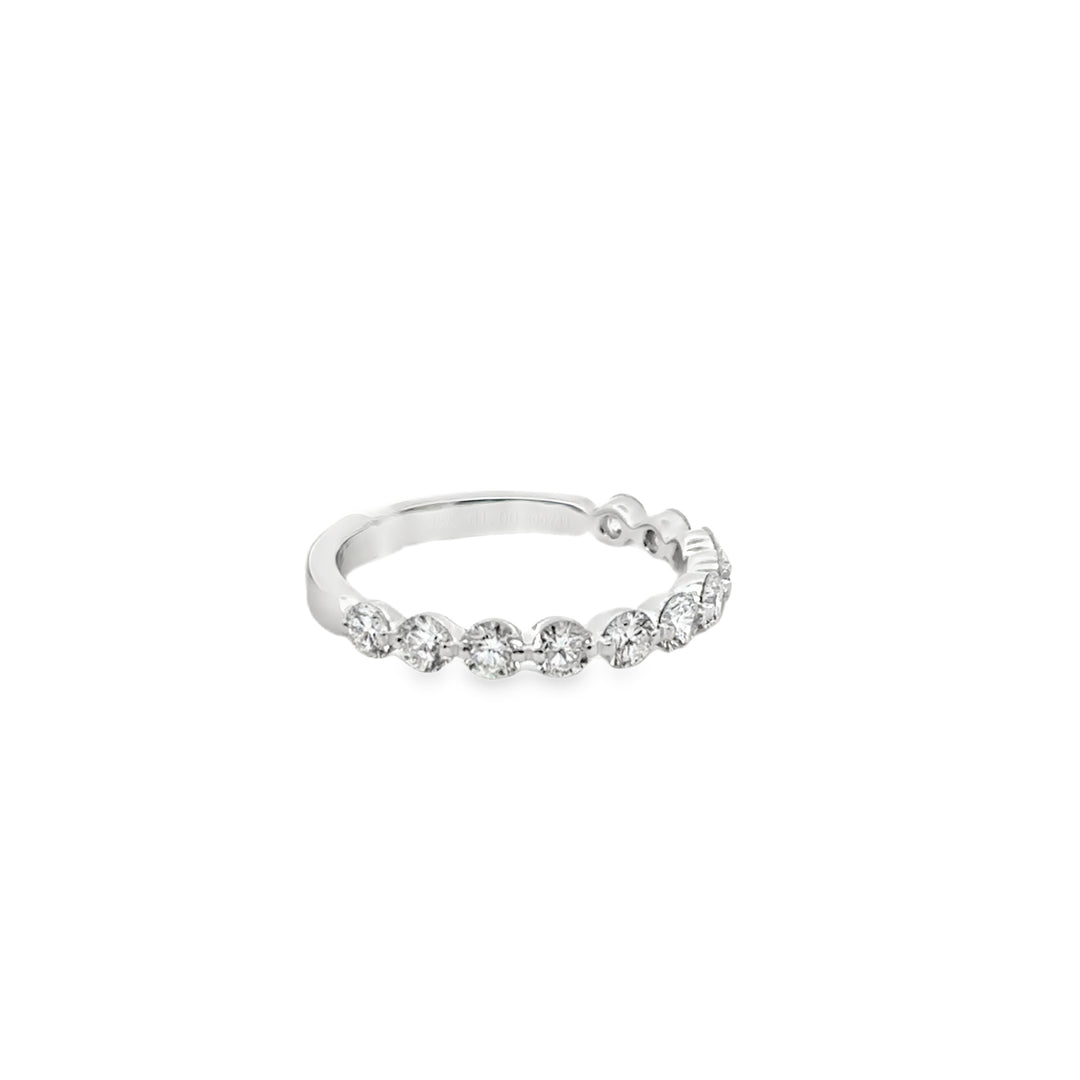 18K White Gold Diamond Wedding Band Ring