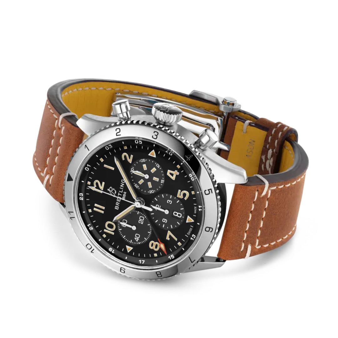Super AVI B04 GMT Mustang P-51 Black Automatic Chronograph 46MM Watch