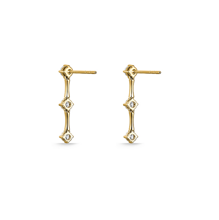 18K Yellow Gold Diamond Serena Drop Earrings
