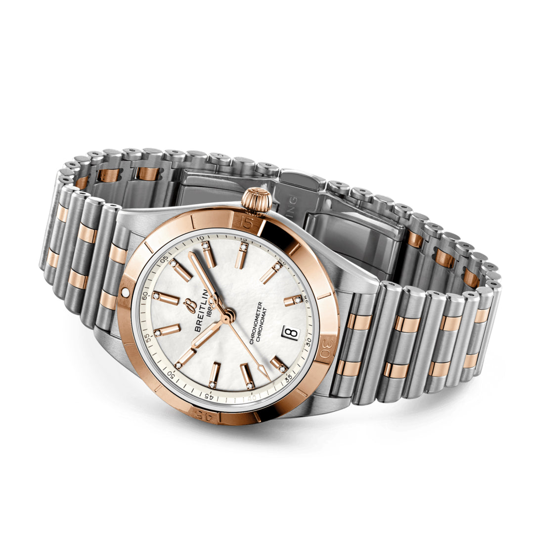 Chronomat Two-Tone White Mother of Pearl Automatic 36MM Watch