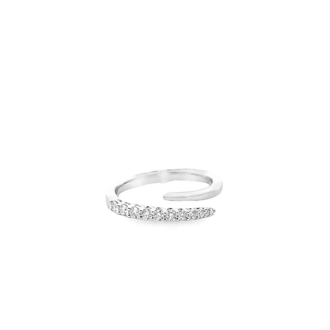 18K White Gold Diamond Identity Ring