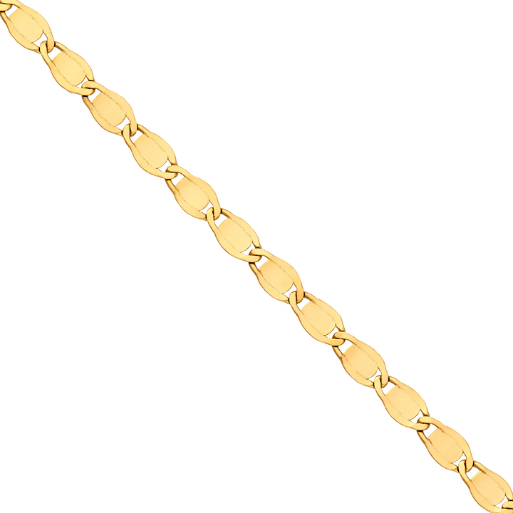 14K Yellow Gold Valentino Link Chain Bracelet
