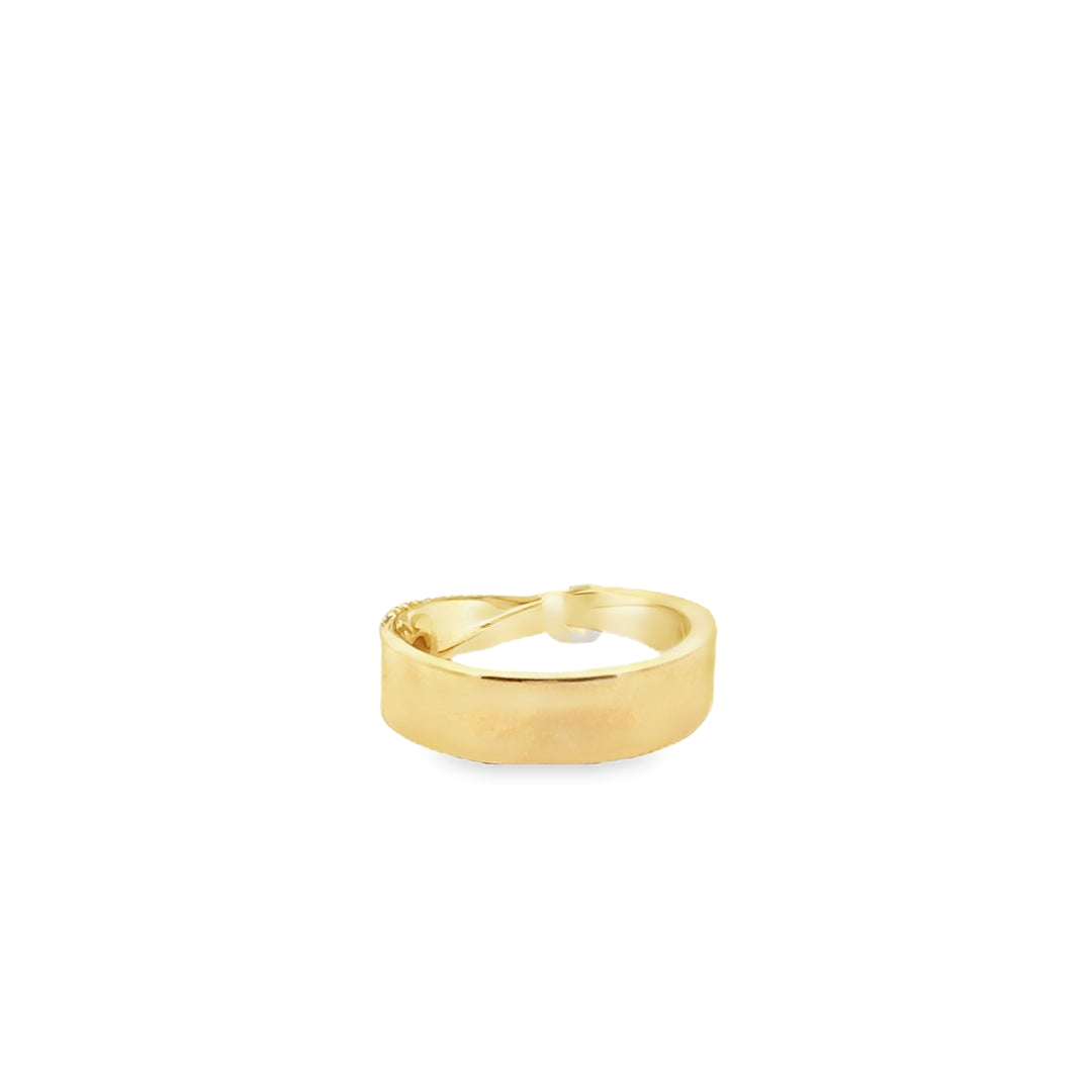 14K Yellow Gold Diamond Twist Ring