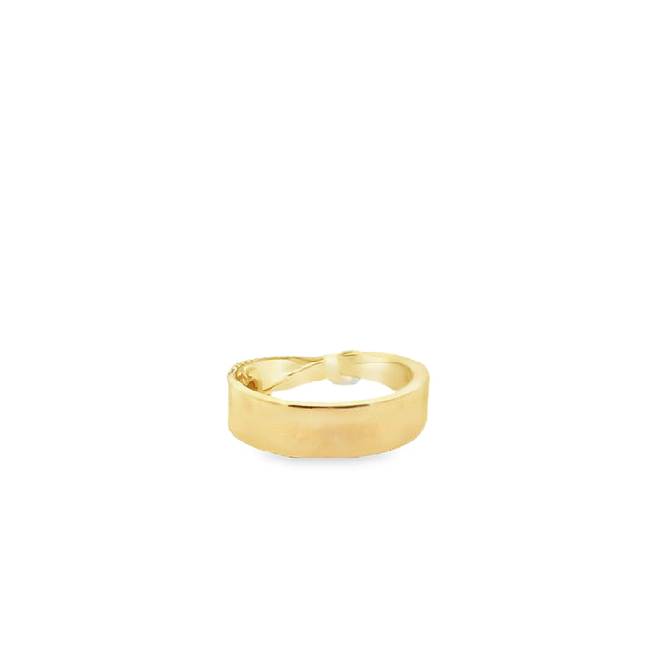 14K Yellow Gold Diamond Twist Ring