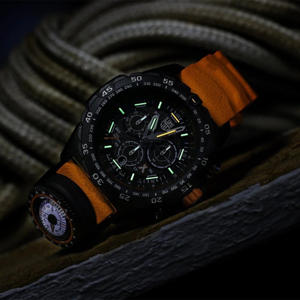 Bear Grylls Survival Black Orange Quartz Chronograph 45MM Watch