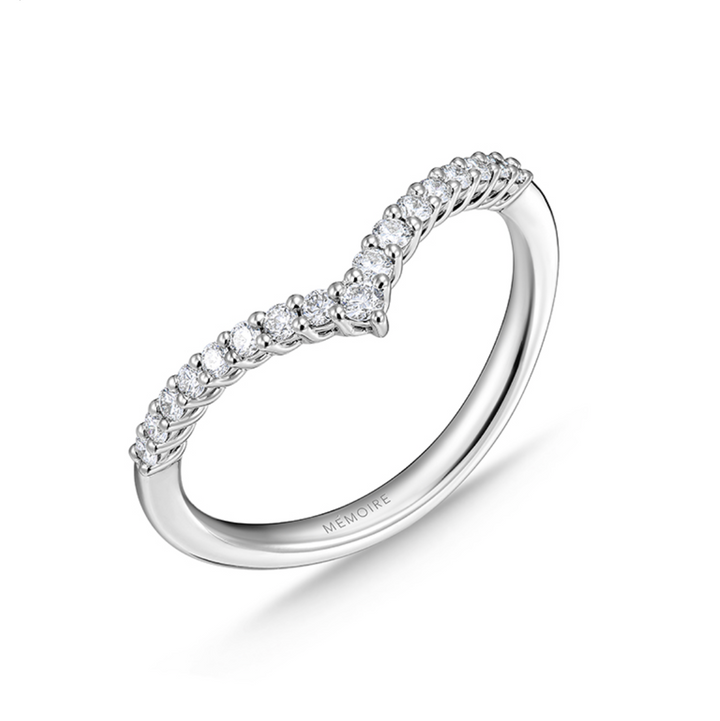 18K White Gold Diamond Identity V Ring (Small)