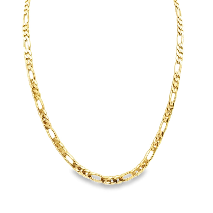 14K Yellow Gold 24" Figaro Chain