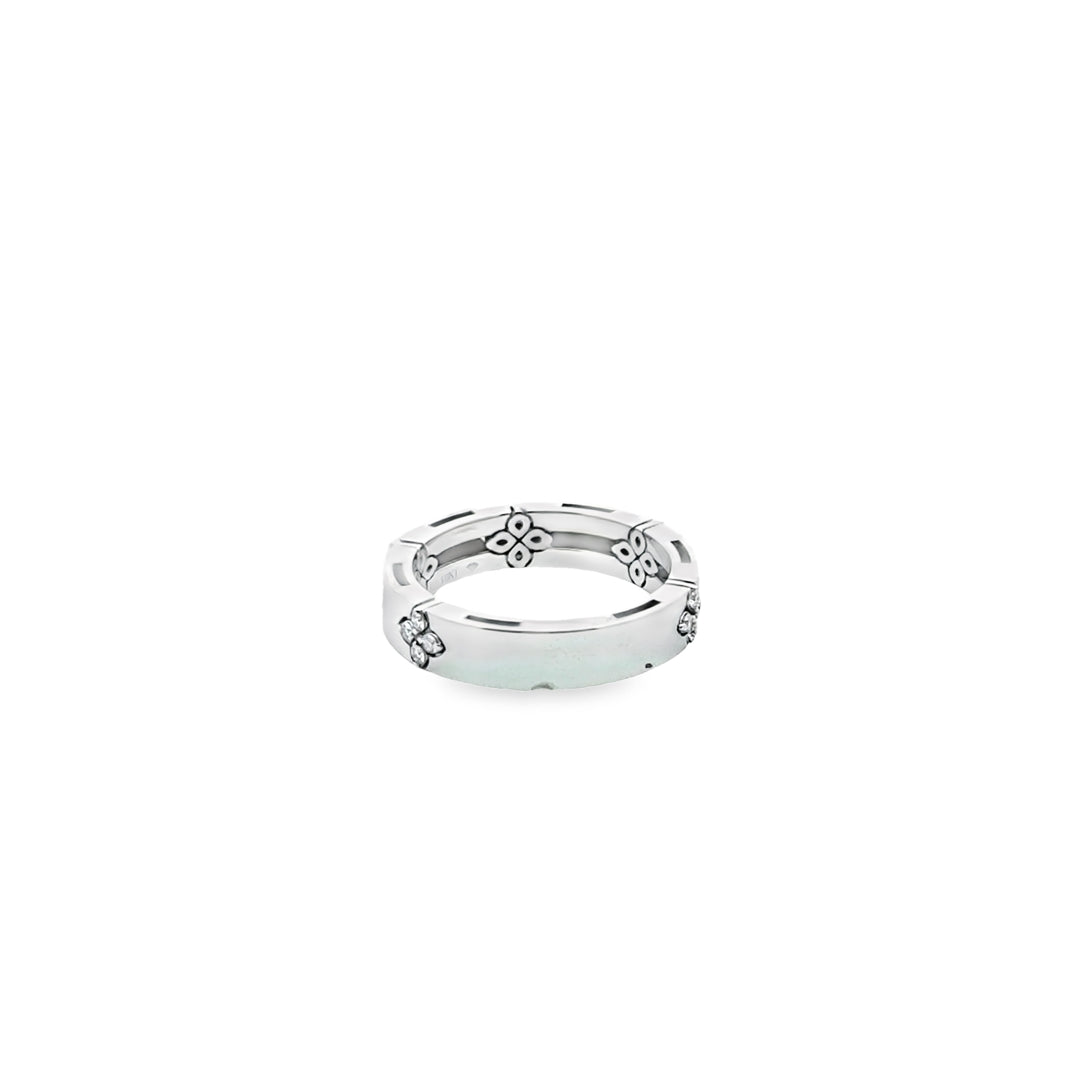 18K White Gold Diamond Love in Verona Slim Ring