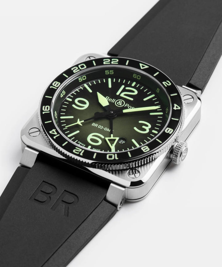 BR 03-93 GMT Green Lum Automatic 42MM Watch