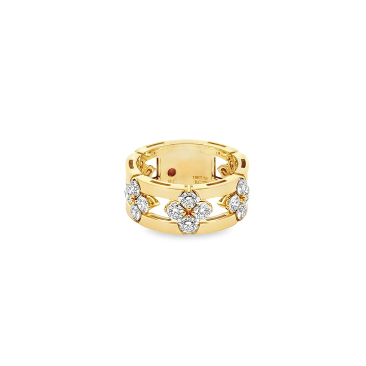 18K Yellow Gold Diamond Love in Verona Open Frame Ring