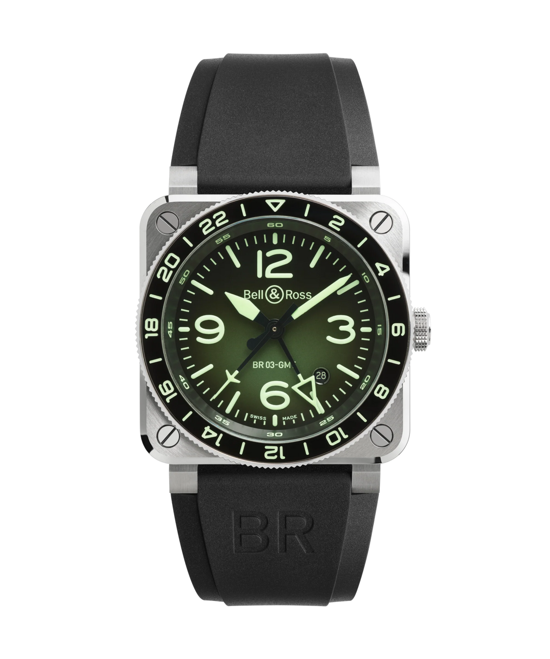 BR 03-93 GMT Green Lum Automatic 42MM Watch