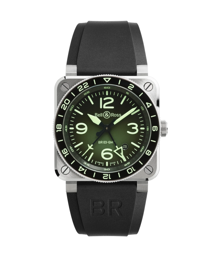 BR 03-93 GMT Green Lum Automatic 42MM Watch