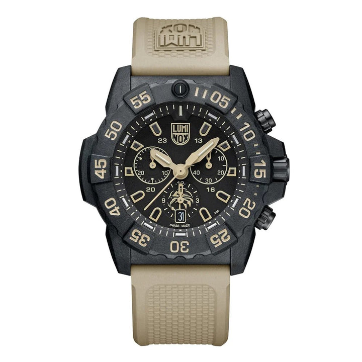 Navy SEAL Foundation Military Sand Black Quartz Chronograph 45MM Watch Set