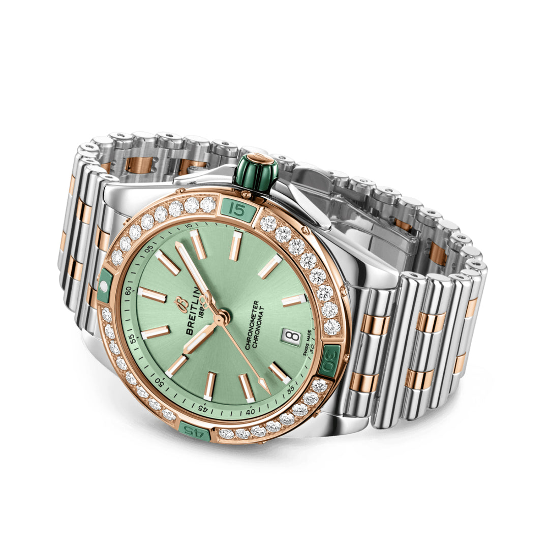 Super Chronomat Two-Tone Green Automatic 38MM Watch