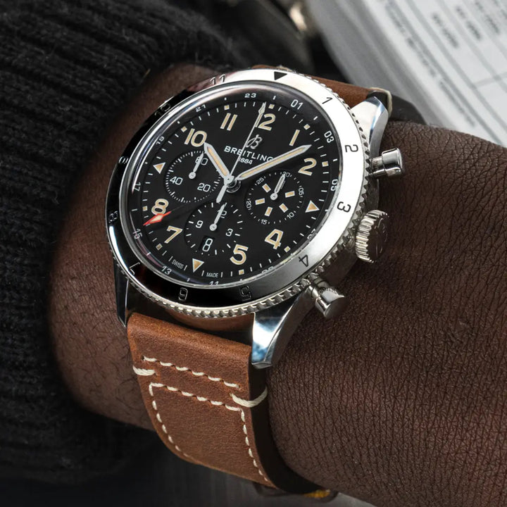 Super AVI B04 GMT Mustang P-51 Black Automatic Chronograph 46MM Watch