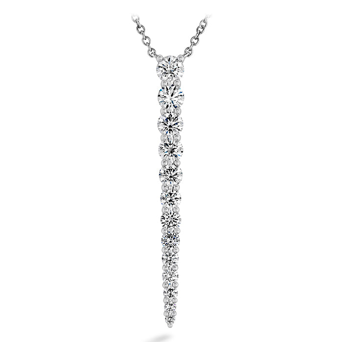 18K White Gold Gold Diamond Identity Pendant Necklace (XLarge)