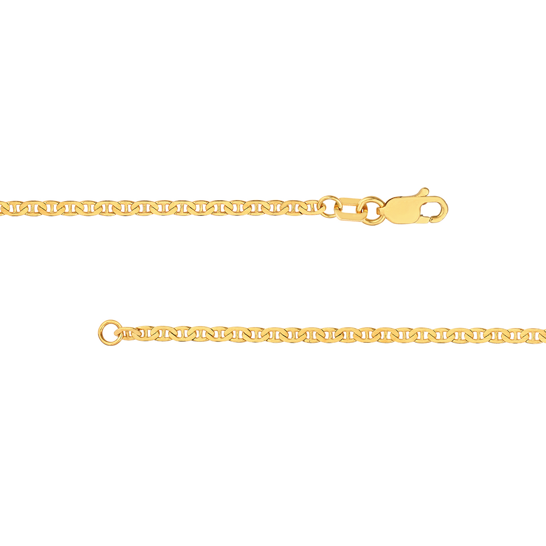 14K Yellow Gold Mariner Chain Bracelet