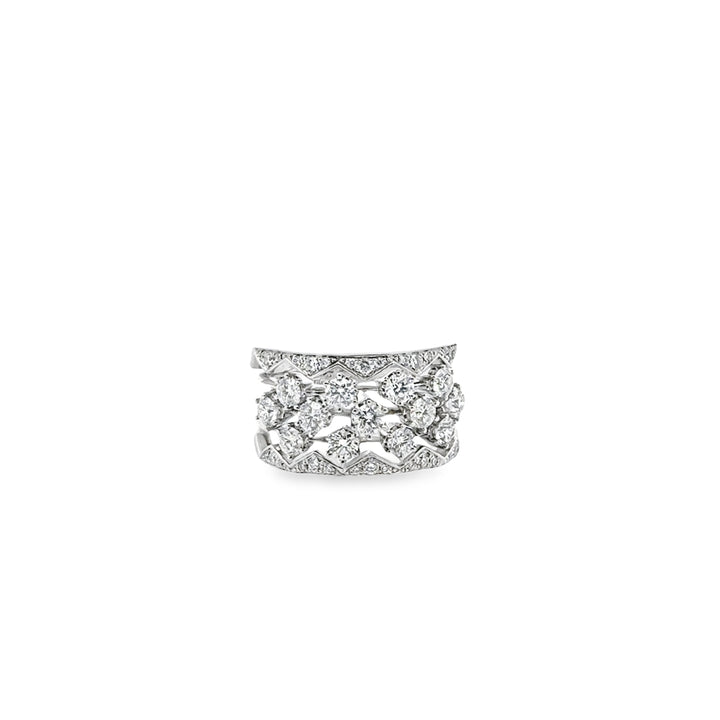 18K White Gold Diamond Art Deco Ring