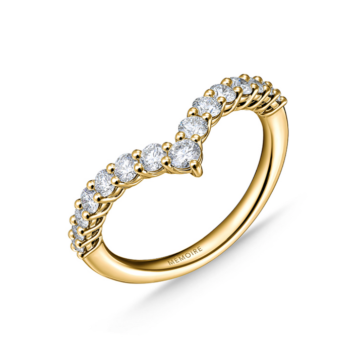 18K Yellow Gold Diamond Identity V Ring (Medium)