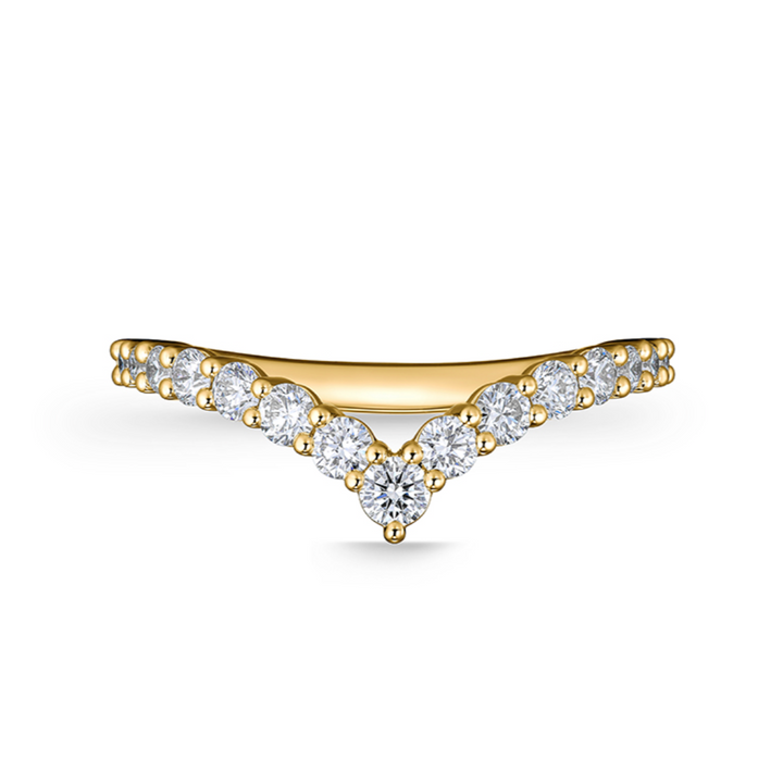 18K Yellow Gold Diamond Identity V Ring (Medium)