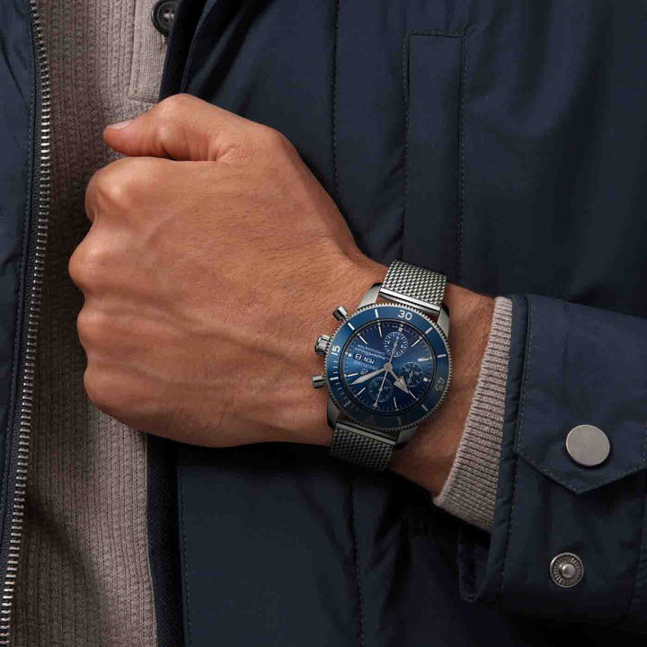 Superocean Herritage Blue Automatic Chronograph 44MM Watch