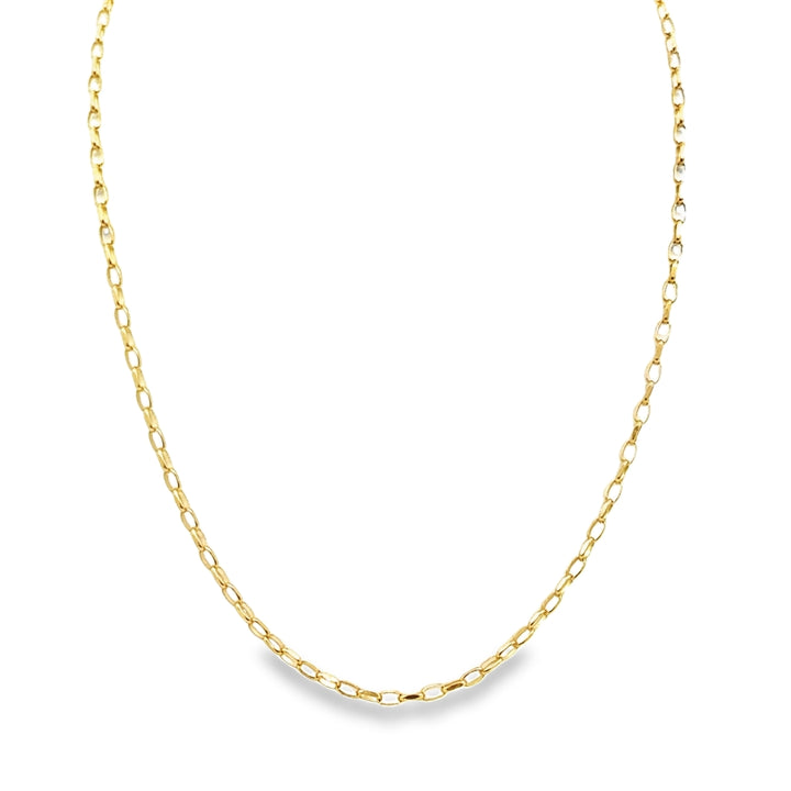 14K Yellow Gold 16" Paperclip Chain