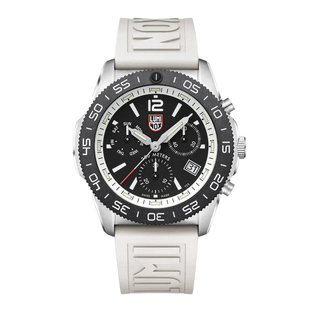 Pacific Diver White Quartz Chronograph 44MM Watch