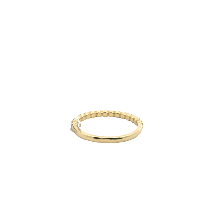 18K Yellow Gold Diamond Half Line Stackable Ring