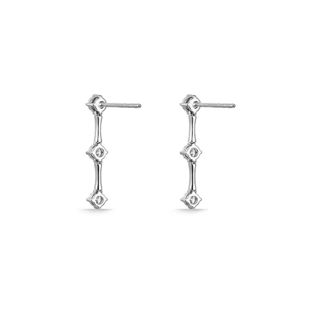 18K White Gold Diamond Serena Drop Earrings